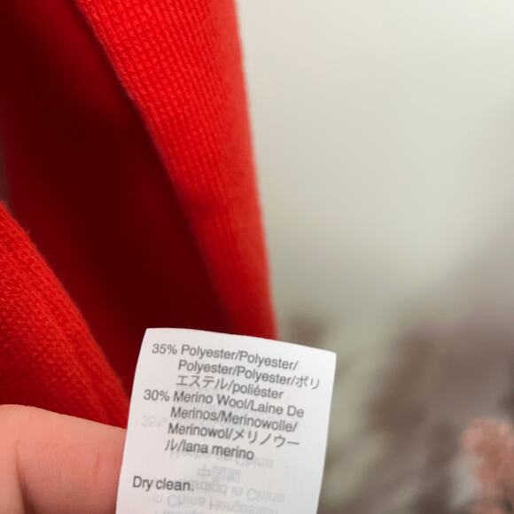 J. CREW Sophie Open Front Sweater Blazer Merino Wool Red {3Q39} - Picture 8 of 9